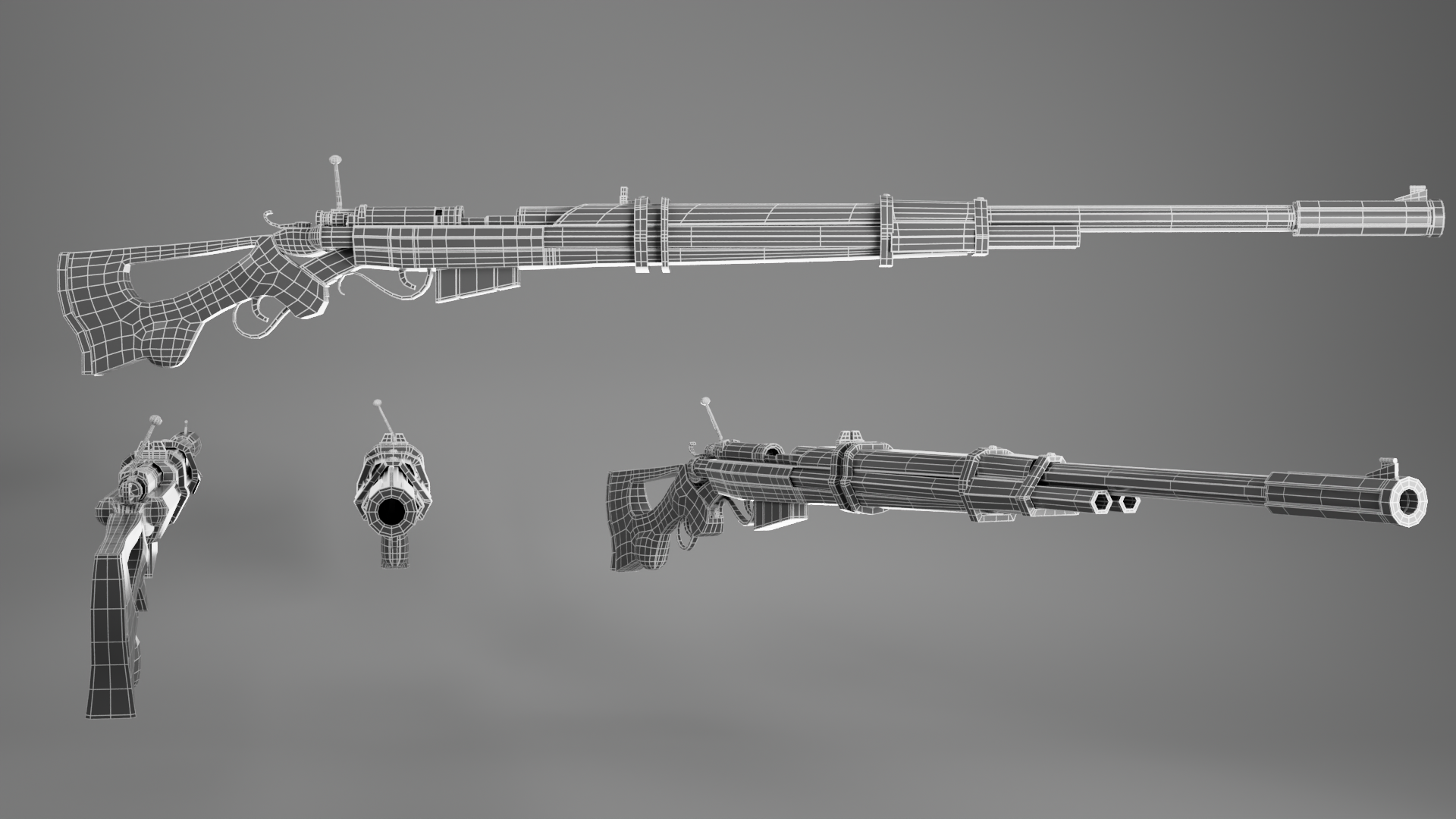 Rifle wireframe